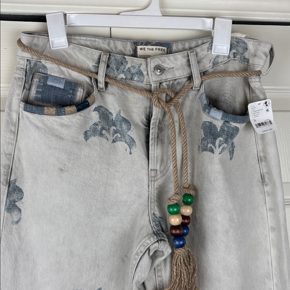 We The Free Geranium Slouchy Straight Jeans Size 30 New With Tag Sold out! - Picture 7 of 14